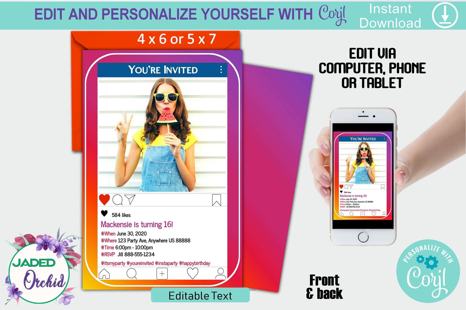 Social Media Party Invites